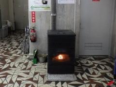 市役所のペレットストーブ