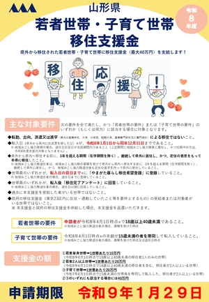若者世帯・子育て世帯移住支援金チラシ