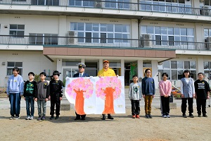 春の交通安全県民運動寒河江市出発式の様子2