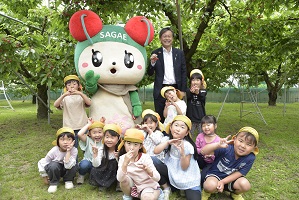 観光さくらんぼ園開園式の様子