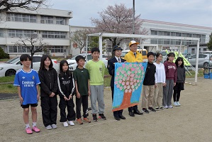 交通安全県民運動寒河江市出発式の画像