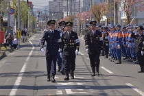 市消防団春季消防演習の画像1