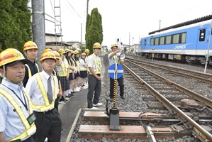 JR左沢線高校生サポーター駅構内見学の画像