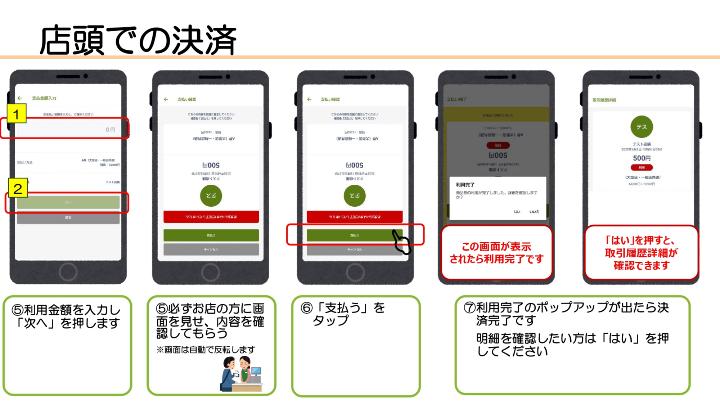 加盟店での使い方画面2